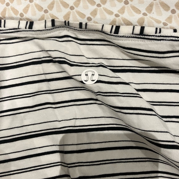 Lululemon black and white striped long sleeve - Picture 2 of 3